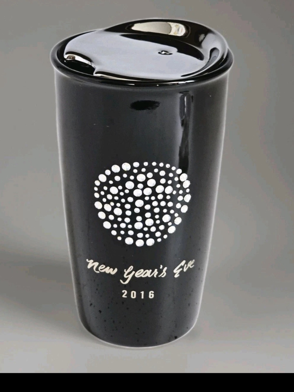 NWOT, Starbucks Swarovski Crystals 2016 New Years Eve Black Ceramic